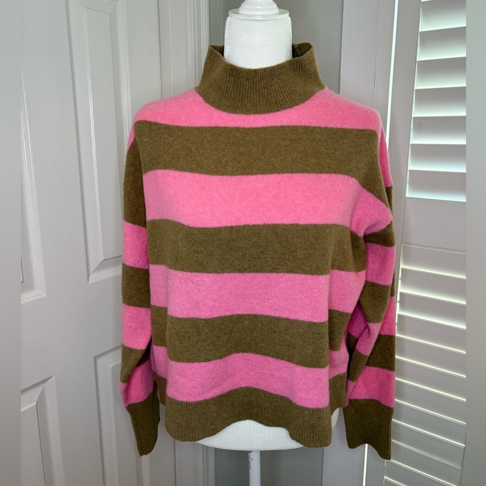 J. Crew Rugby Stripe Mockneck Sweater